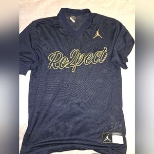 Jordan Men's Navy and Gold Re2pect Jersey
